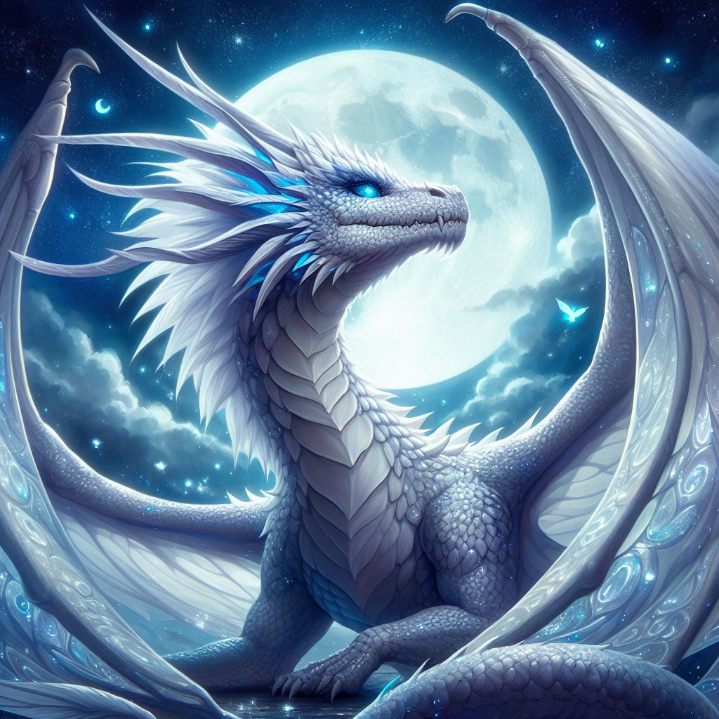 Dragón Blanco de Ojos Azules